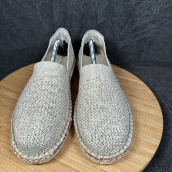 Cole Haan Cloudfeel Stitchlite Espadrille Flats Slip On Womens 9B Knit Beige - Picture 2 of 8